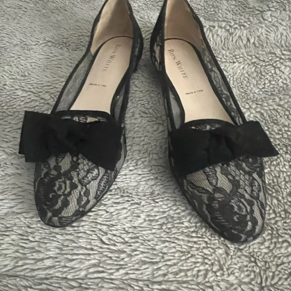 Ron White Elegant Black Lace Women's Shoes sz39 - Picture 2 of 5